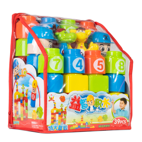 סט קוביות הרכבה חינוכי 39 חלקים
