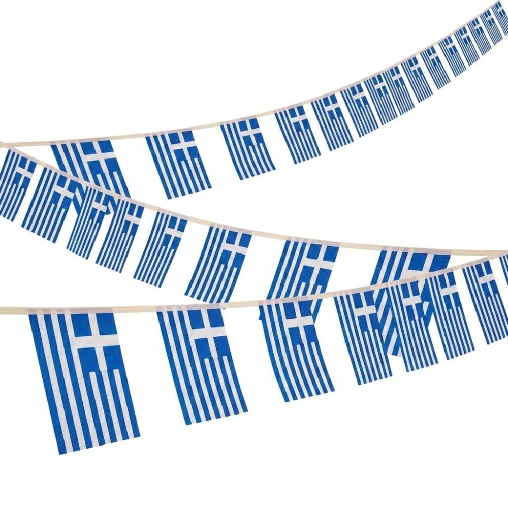 שרשרת דגלי יוון 28X20 ס"מ 12 יח'