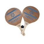 מטקות עץ מקצועיות עם לוגו של ישראל